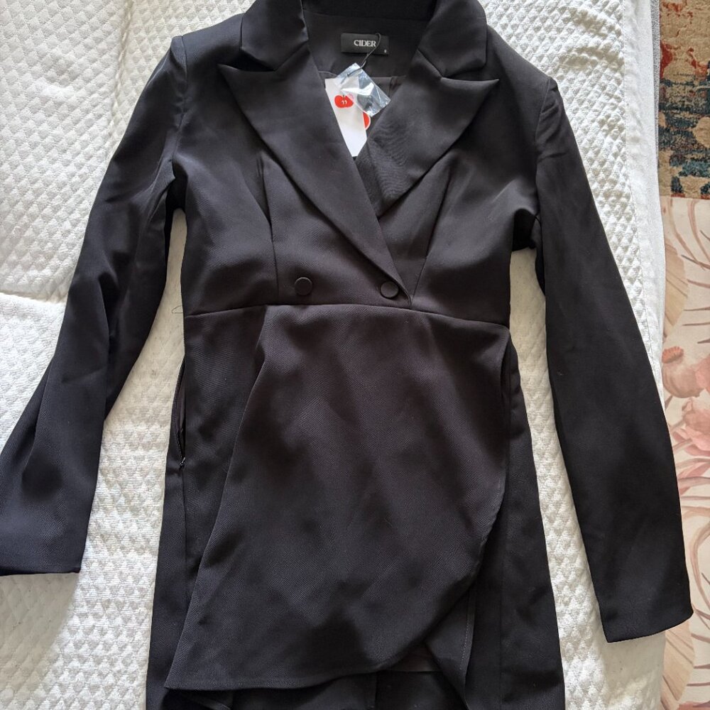 Cider Collar Solid Button Mini Dress NWT - image 3